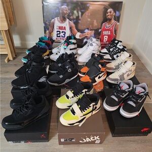 Jordan Black and White Sneakers